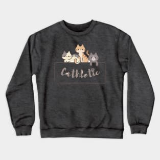 Cat loving athlete Crewneck Sweatshirt